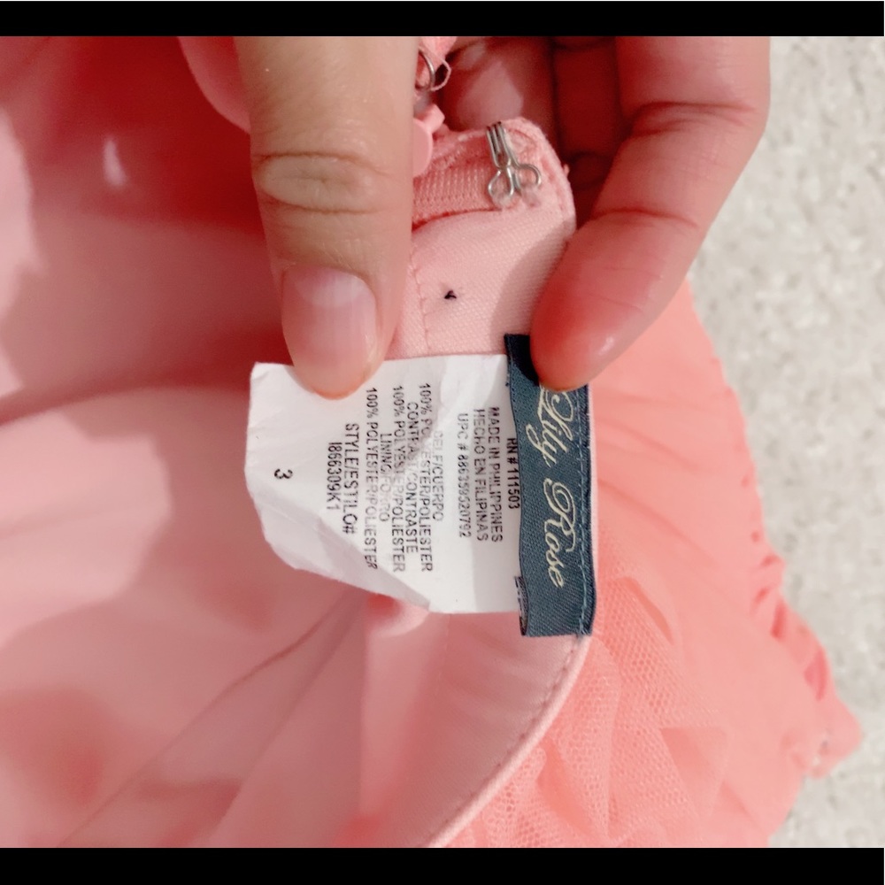 Pink Ombré Beaded Strapless Tube Dress 3 XS - Picture 6 of 7